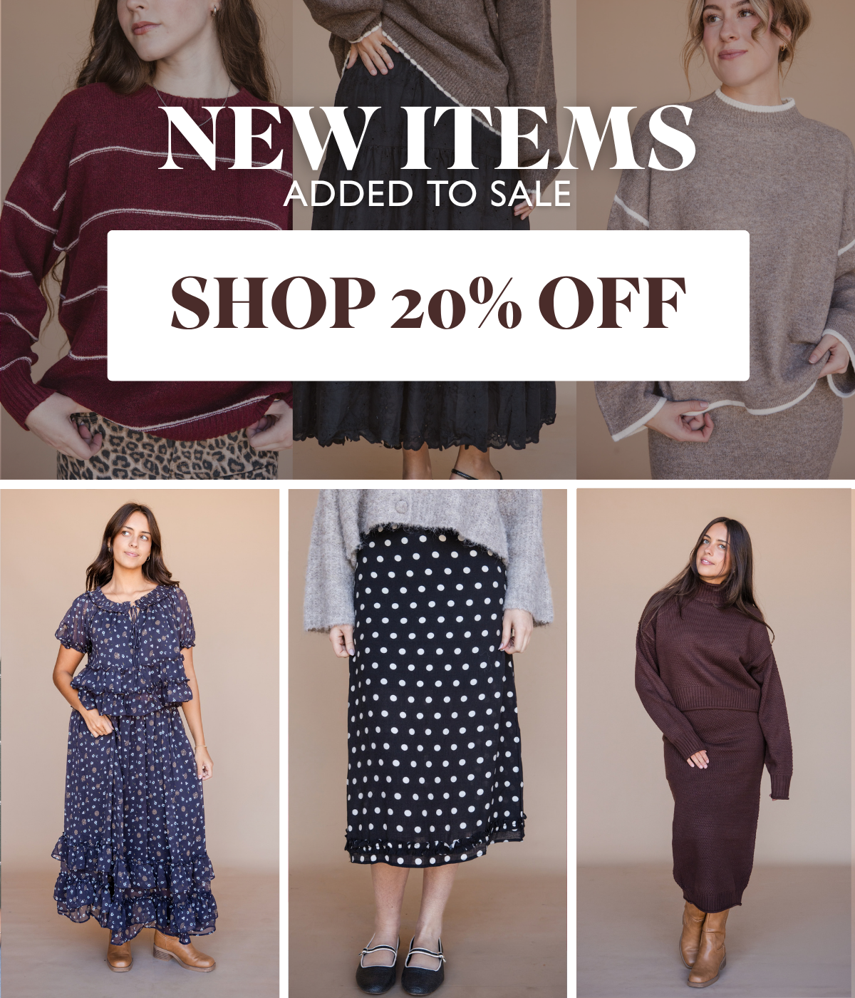 Shop new items at 20% Off