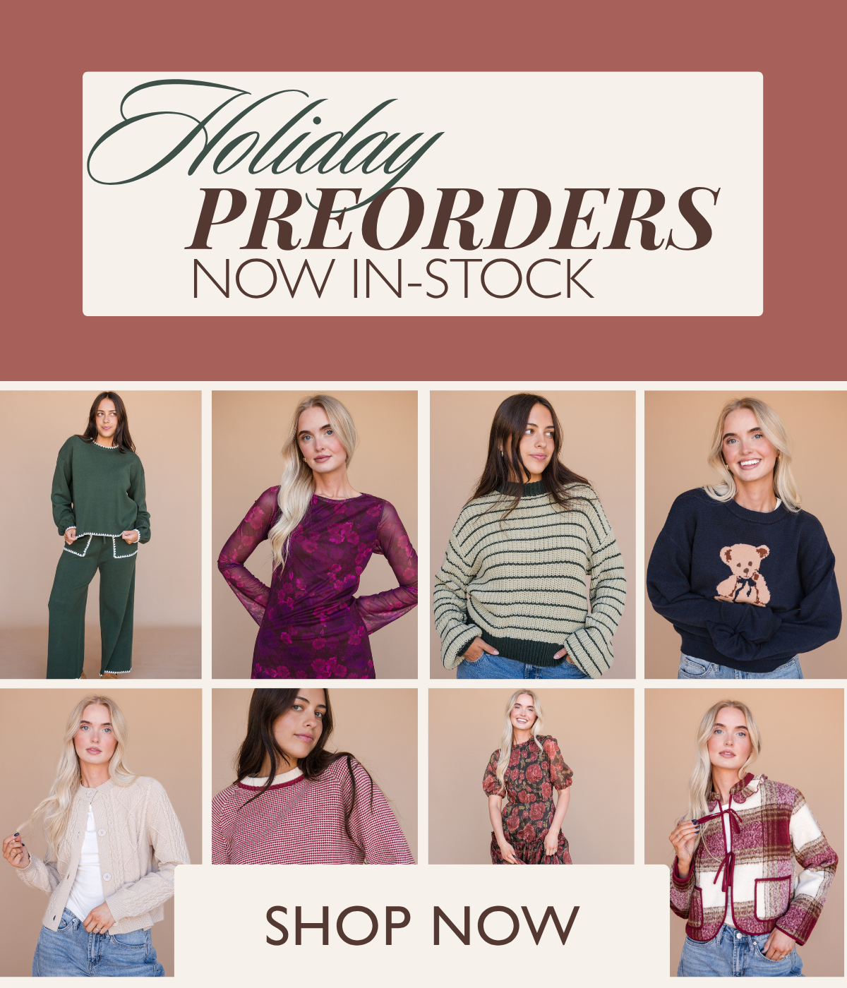 Holiday Preorders Now In-Stock